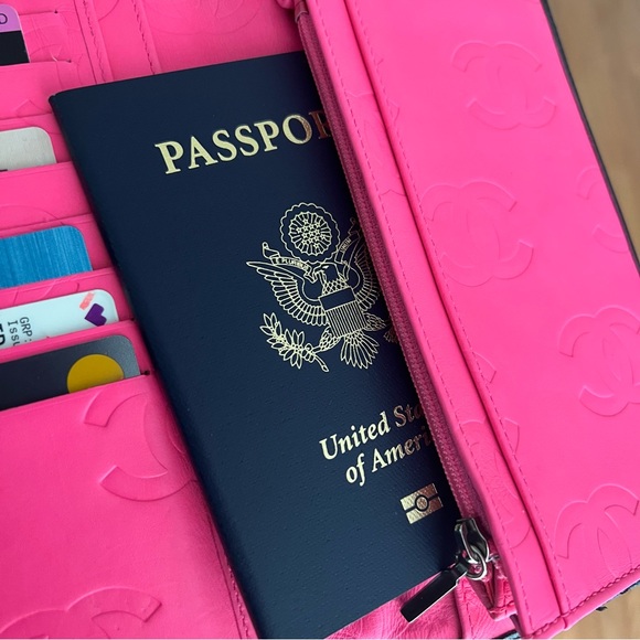 Chanel Lambskin Leather Quilted Black and Pink Long Wallet organizer#10788345 - Picture 1 of 16